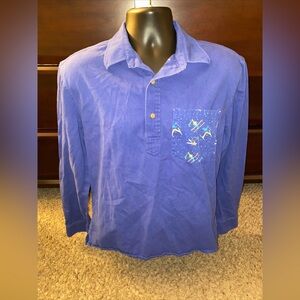 Chubbies Greetings From The Weekend “Ski The Limit” Blue Polo Shirt Men’s Medium